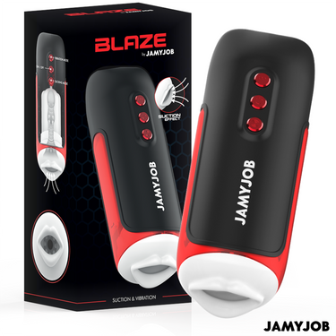 Masturbatore BLAZE JAMYJOB con Aspirazione e Vibrazione Elegante